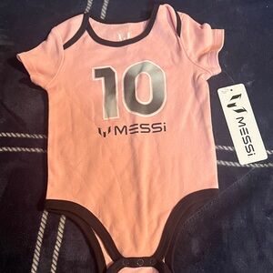 Messi Pink Baby Onesie size 6-12months Brand New With Tags!